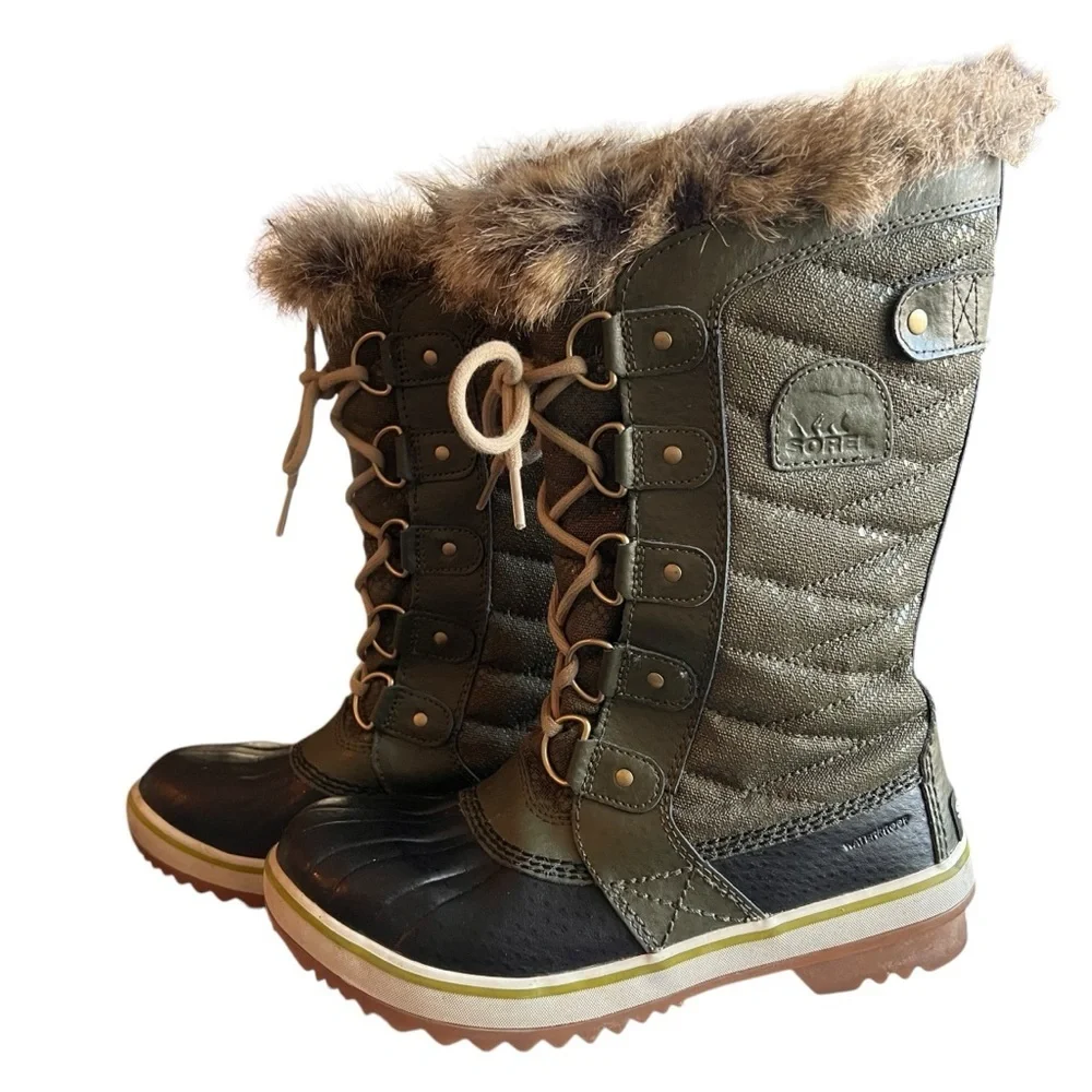 Sorel Women's TOFINO II BOOT Peatmoss/Black NL2333-213 SIZE 6